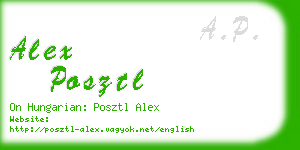 alex posztl business card